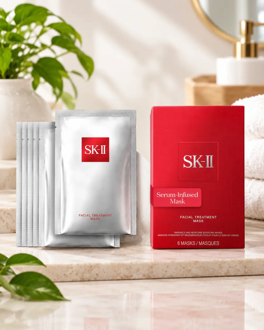 SK-II SK-II PITERA Facial Treatment Mask – Hydrating Brightening Anti-Aging Sheet Mask for Glowing, Radiant Skin